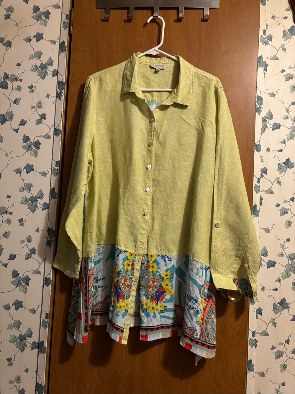 John Mark Light Button-Front Tunic